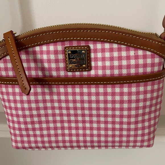 Dooney & Bourke Pink Gingham Crossbody Purse πΈ Perfect Condition! - Picture 3 of 7